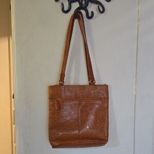 Vintage Tooled Leather Bohemian Bag